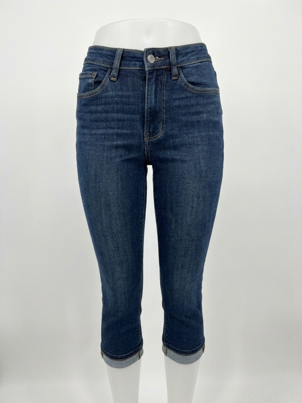 NEW JUDY BLUE jillie denim capri jeans in blue